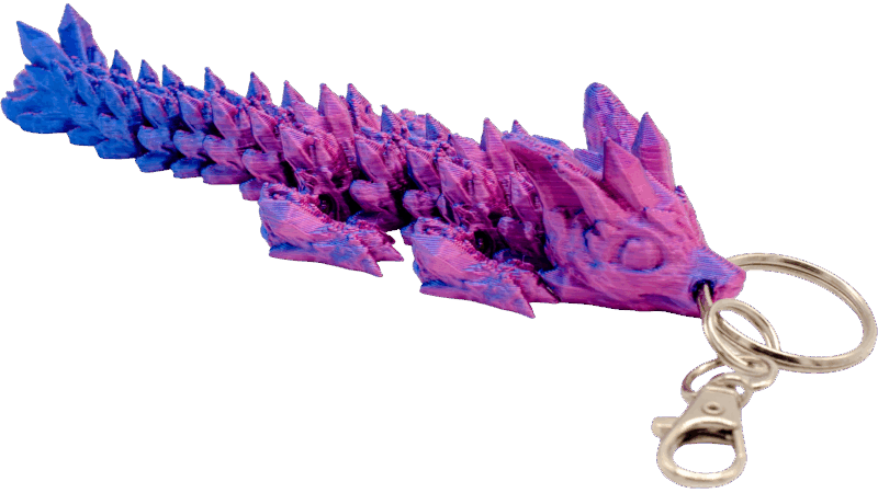 Kryształowy smok 3D WOLF Purpurowo niebieski