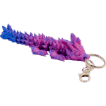 Kryształowy Smok 3D Wolf – purpurowo-niebieski brelok - 13 cm