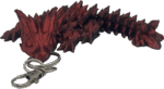 Kryształowy smok 3D czerwono czarny