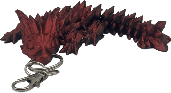 Kryształowy smok 3D czerwono czarny