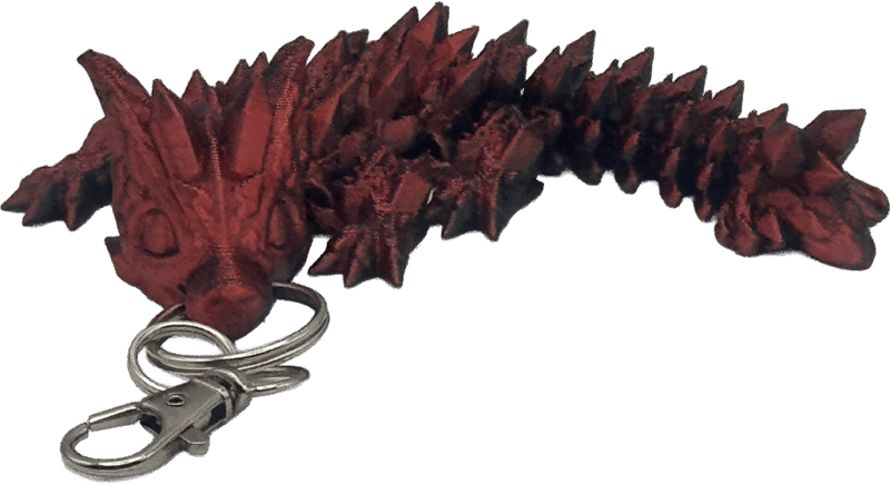 Kryształowy smok 3D czerwono czarny