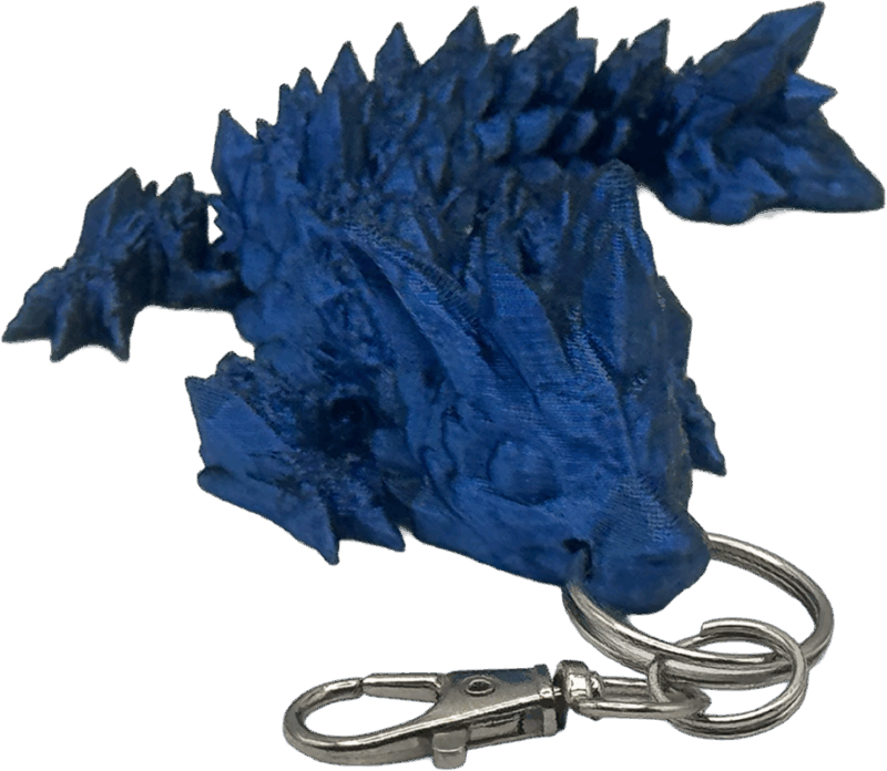 Kryształowy smok 3D Black+Blue