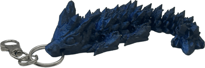 Kryształowy smok 3D Black + Blue