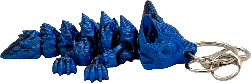 Smok 3D Tiny 8cm brelok Blue Black