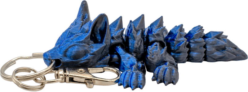 Smok 3D Tiny 8cm brelok Blue Black