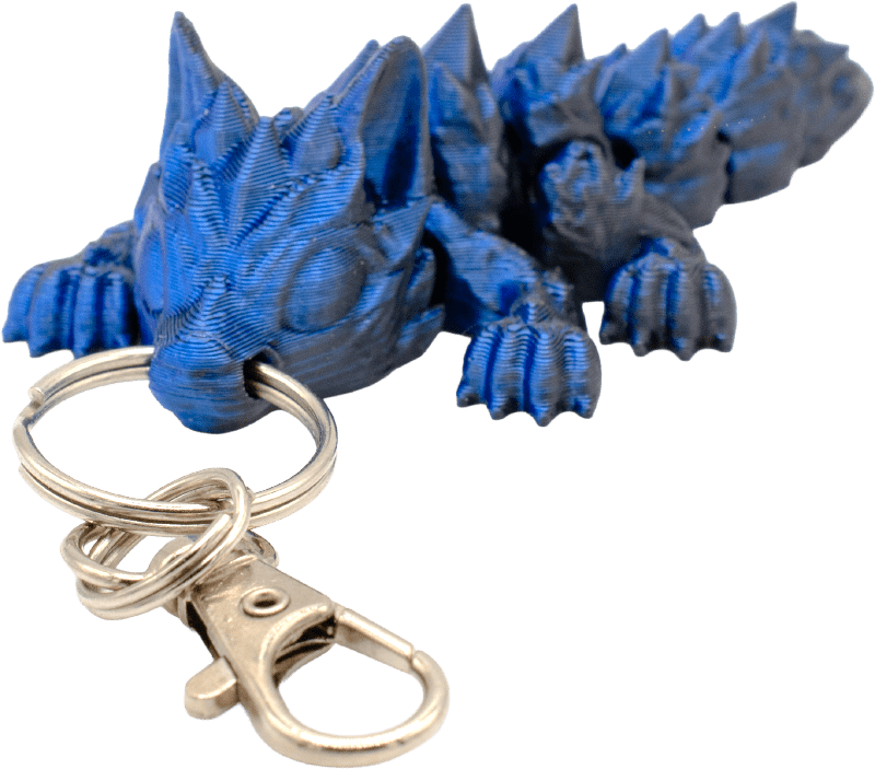 Smok 3D Tiny 8cm brelok Blue Black