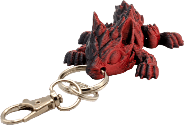 Smok 3D Tiny 8cm brelok Red Black