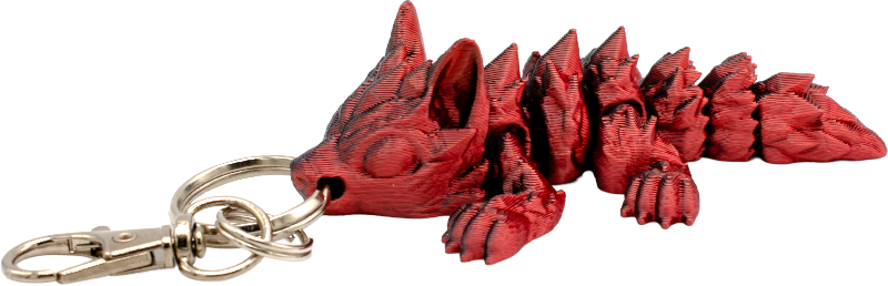 Smok 3D Tiny 8cm brelok Red Black