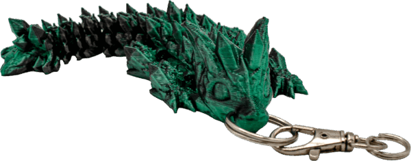 Kryształowy Smok 3D Tiny zielono czarny 8 cm