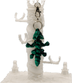 Kryształowy Smok 3D Tiny zielono czarny 8 cm