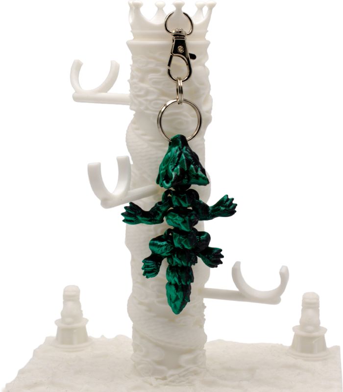 Kryształowy Smok 3D Tiny zielono czarny 8 cm